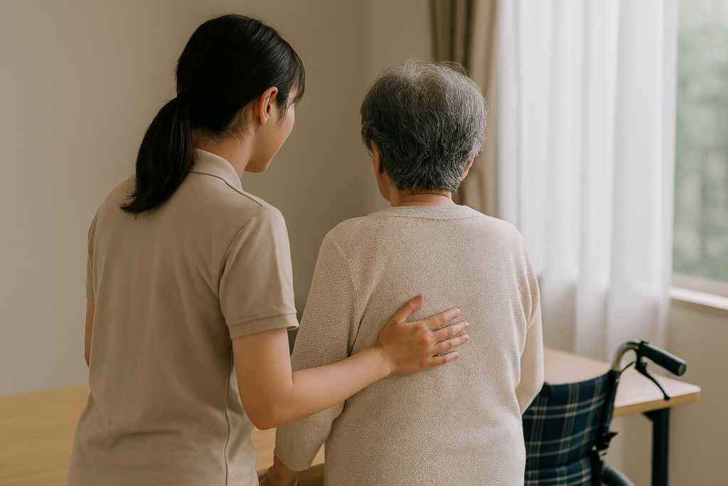 外国人労働者の介護の写真